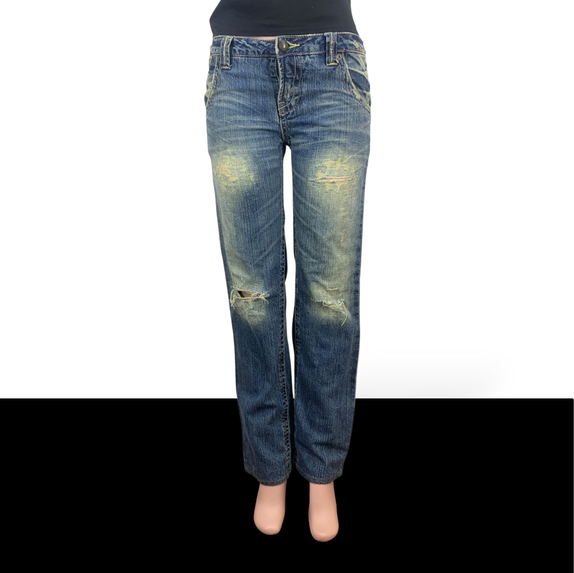 Vanquish Vanquish Denim Jeans Japanese Distressed Jeans Pants Size US 33 - 1 Thumbnail