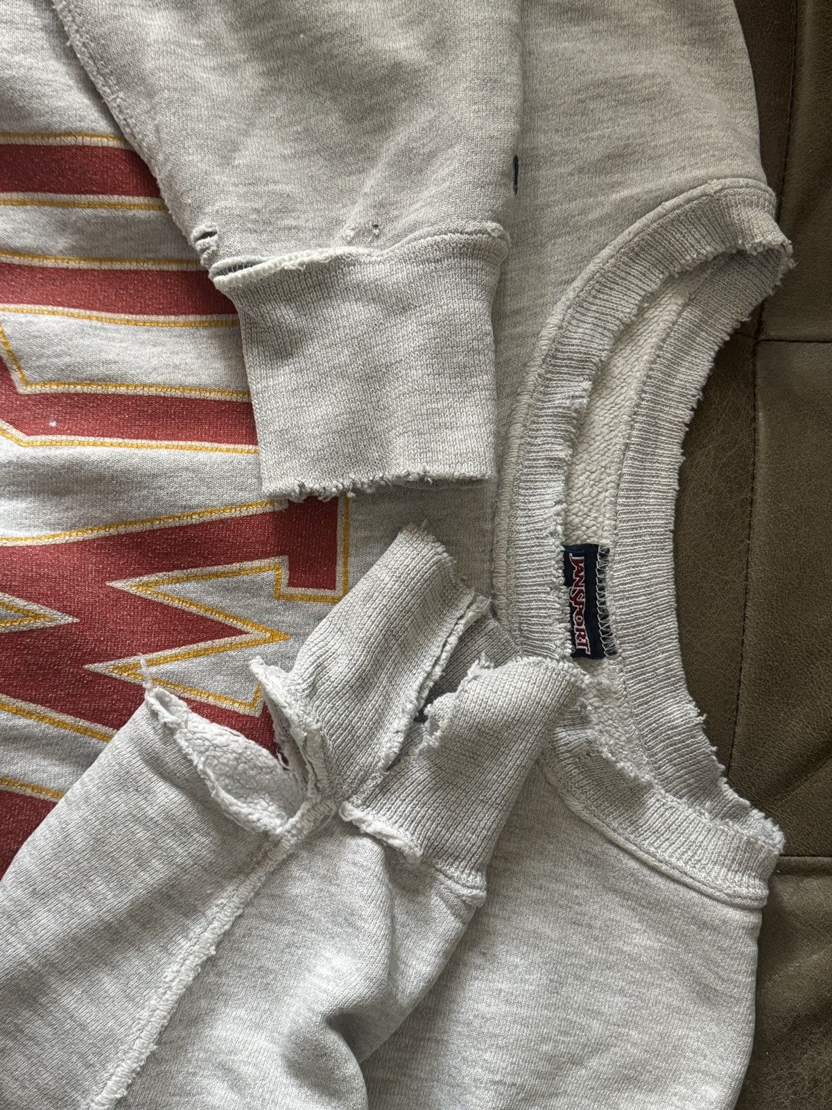 Japanese Brand Vintage 90s Jansport Iowa State Reverse Weave Style Crewneck Size US XL / EU 56 / 4 - 3 Thumbnail