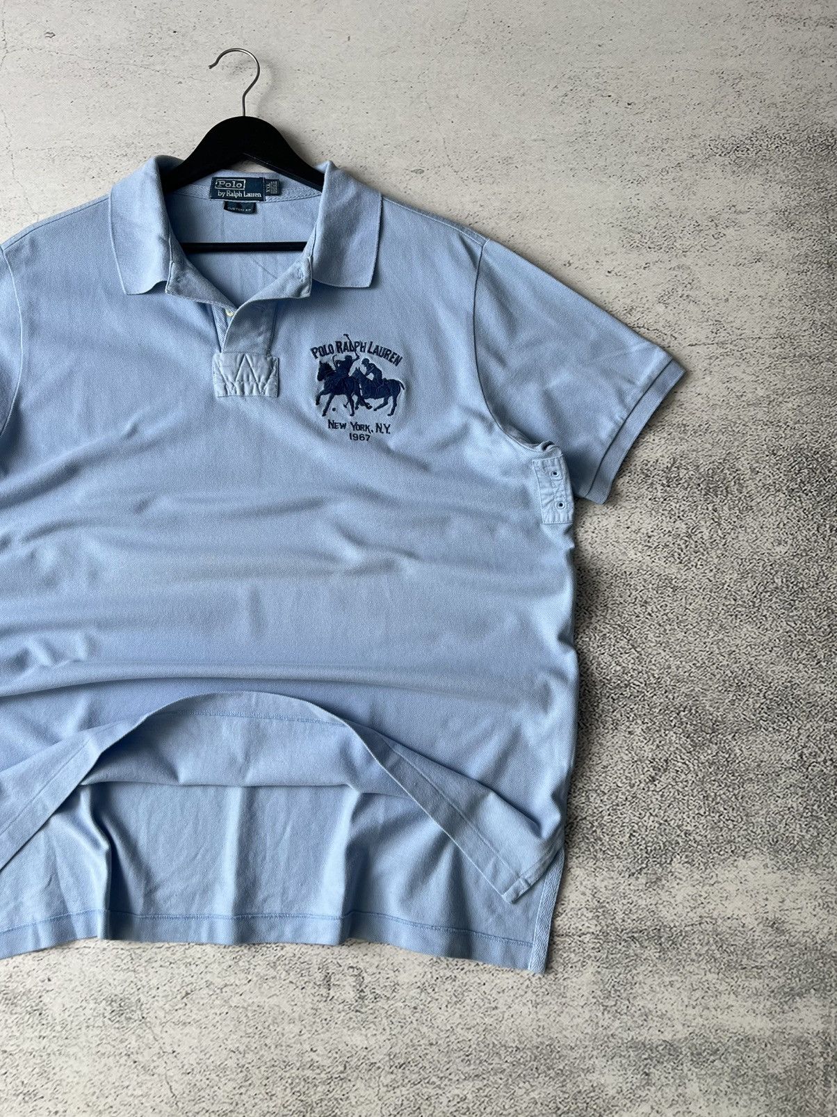 Polo Ralph Lauren 🐎🐎 Y2K Ralph Lauren Vintage Polo Shirt Blue L Size US XXL / EU 58 / 5 - 2 Thumbnail