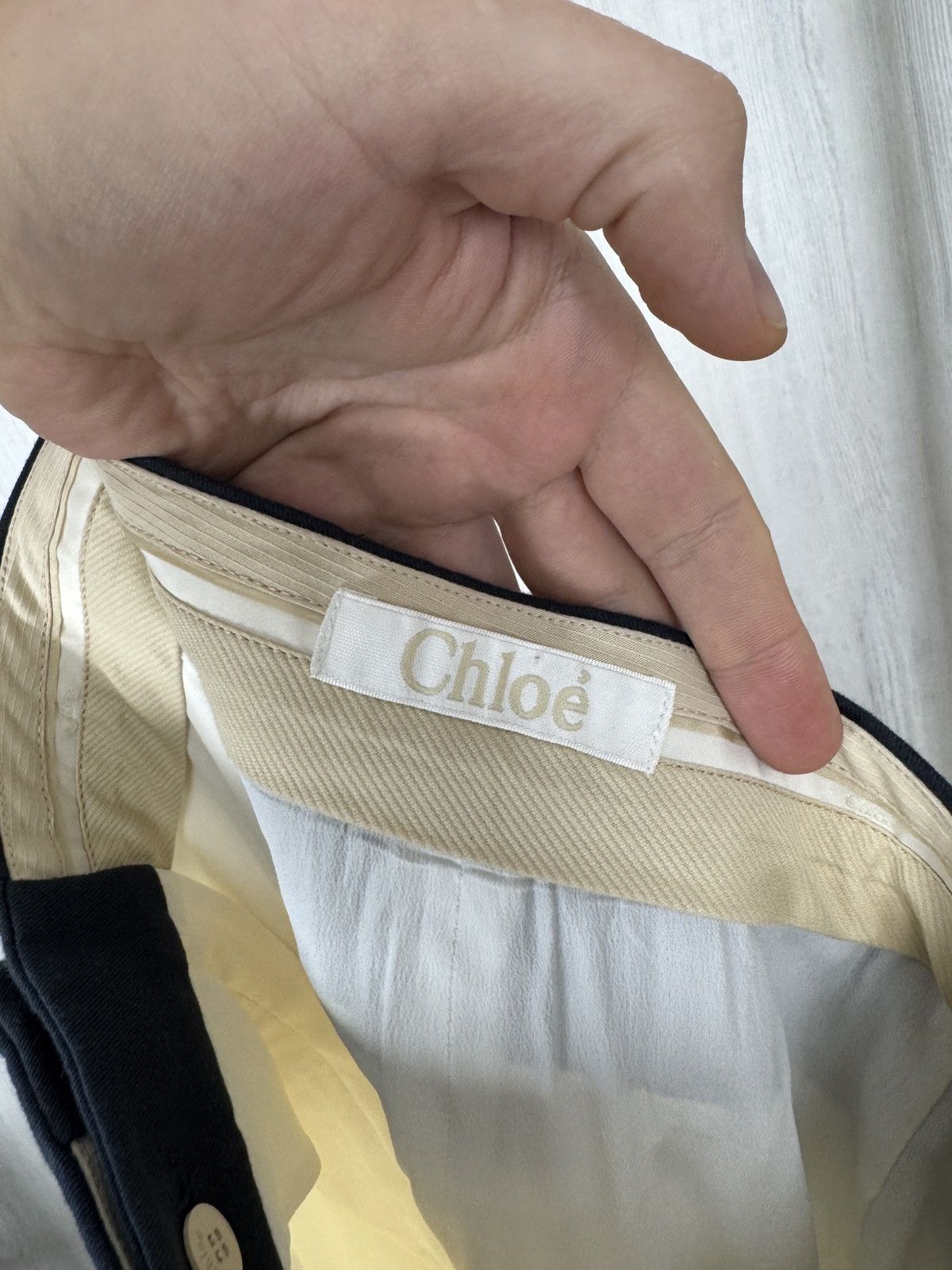 Chloe Chloe white ivory cotton embroidery acetate viscose pants Size 28" / US 6 / IT 42 - 16 Thumbnail