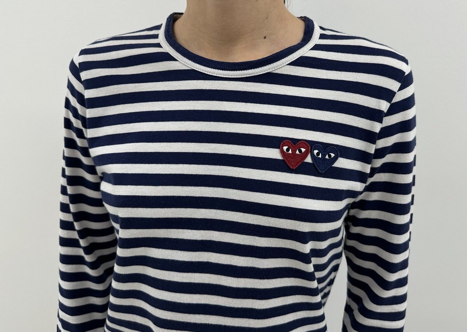 Comme des Garcons PLAY Play Comme Des Garçons Shirt Long sleeve Top Striped Hearts Size M / US 6-8 / IT 42-44 - 3 Thumbnail