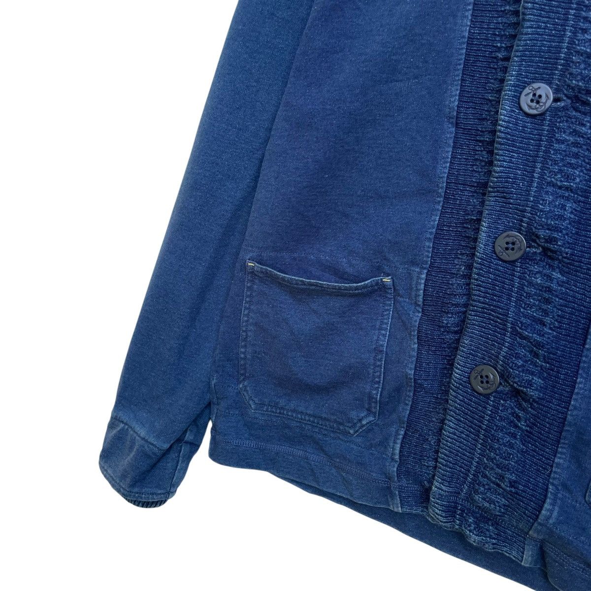 45rpm × Blue Blue Japan × Toyo Enterprises 💥 Ciopanic Indigo Shawl Collar Marine Inspired Kapital Size US M / EU 48-50 / 2 - 7 Thumbnail
