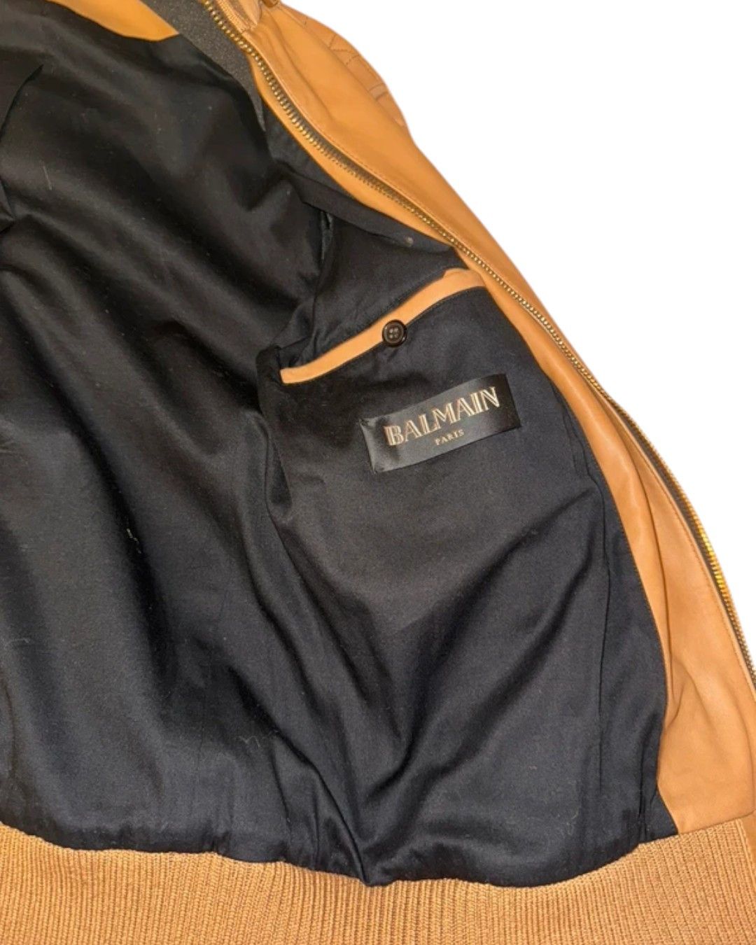 Balmain S/S 2016 HOODED LEATHER BIKER JACKET Size US M / EU 48-50 / 2 - 4 Thumbnail