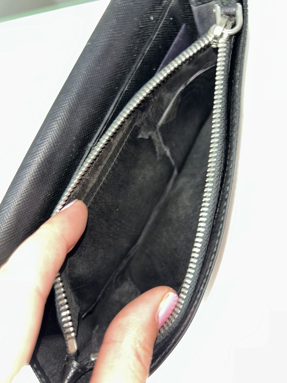 Prada Vintage Prada Black Saffiano Leather Flap Wallet w COA Size ONE SIZE - 6 Thumbnail