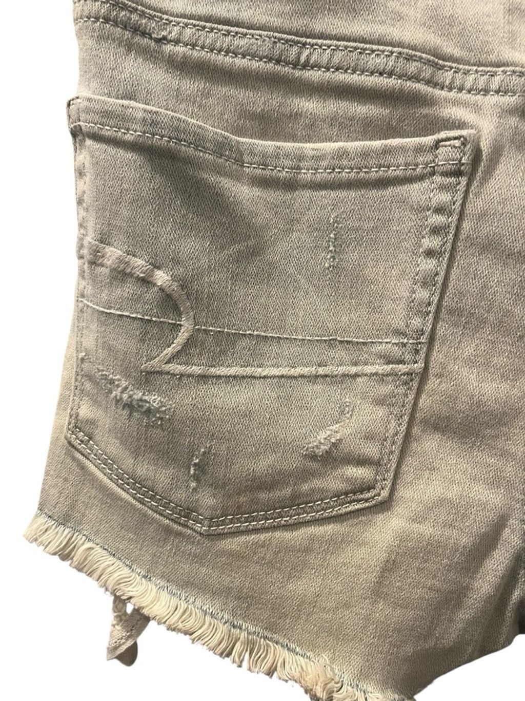 American Eagle Outfitters American Eagle Hi Rise Shortie Stretch Denim Shorts Size 2 Size 24" / US 00 / IT 34 - 7 Thumbnail