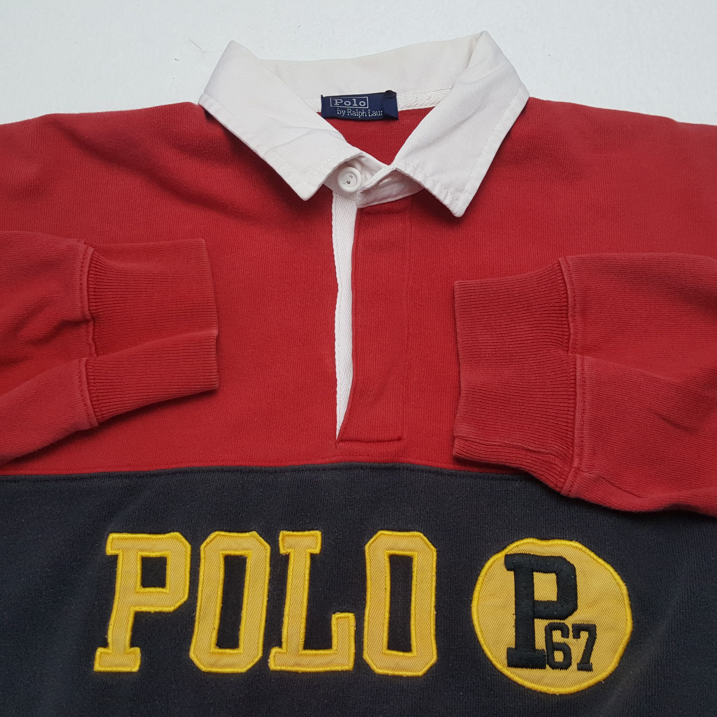 Polo Ralph Lauren × Vintage POLO by RALPH LAUREN Rare Design Rugby Polos Style Size US XL / EU 56 / 4 - 8 Thumbnail