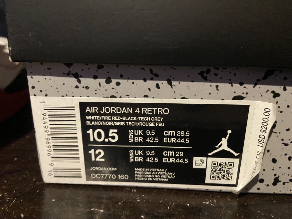 Jordan Brand Jordan 4 fire red Size US 10.5 / EU 43-44 - 5 Thumbnail