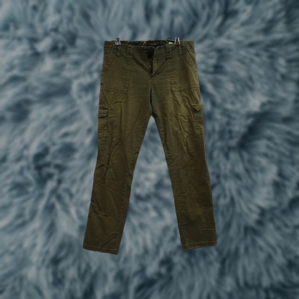 Anthropologie VINTAGE? No — Sanctuary Clothing Women's Peace Pants Flare Army Green Size 30 Size 30" / US 8 / IT 44 - 1 Thumbnail