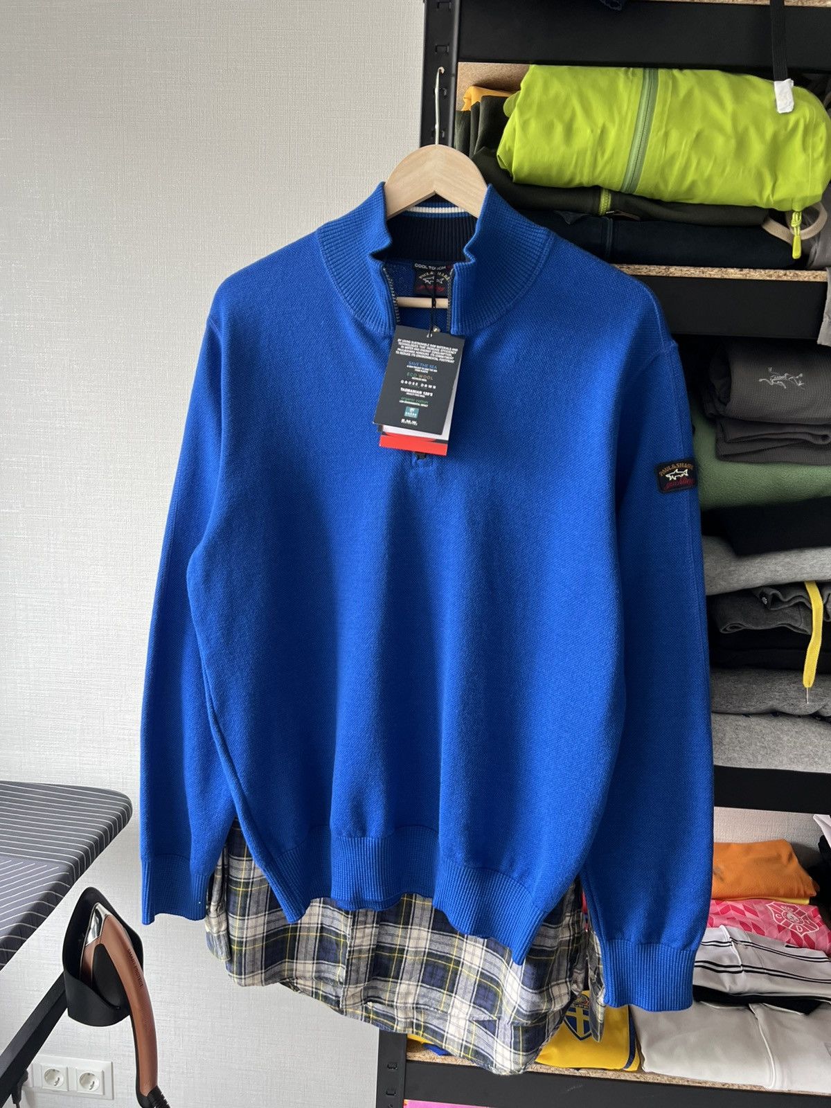 Paul & Shark 🦈 Paul & Shark Yachting Wool Sweater Zip L (NWT) Size US L / EU 52-54 / 3 - 3 Thumbnail