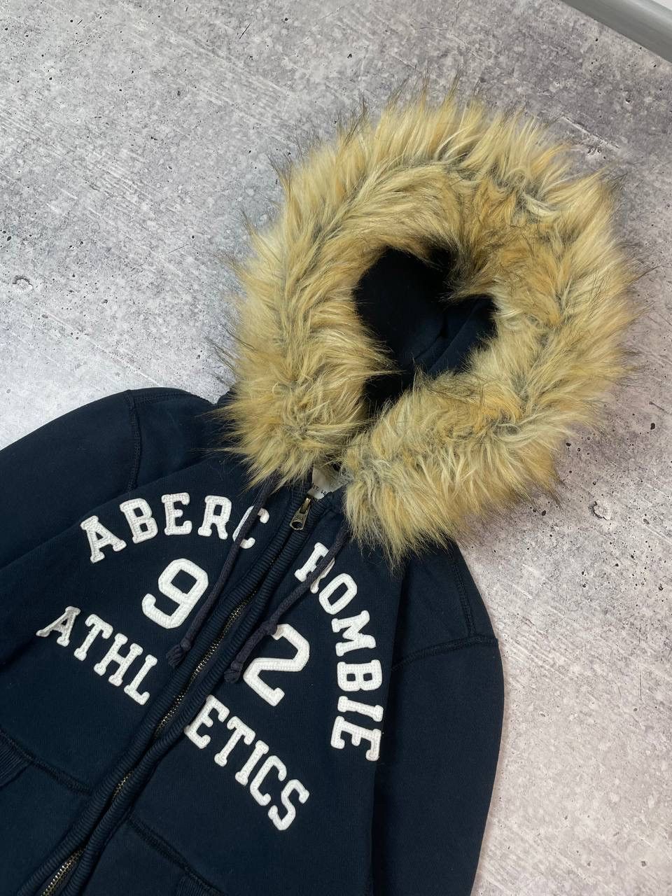Abercrombie & Fitch Vintage 00s Abercrombie Fitch Faux Fur Zip Up Hoodie Y2K Size US M / EU 48-50 / 2 - 4 Thumbnail