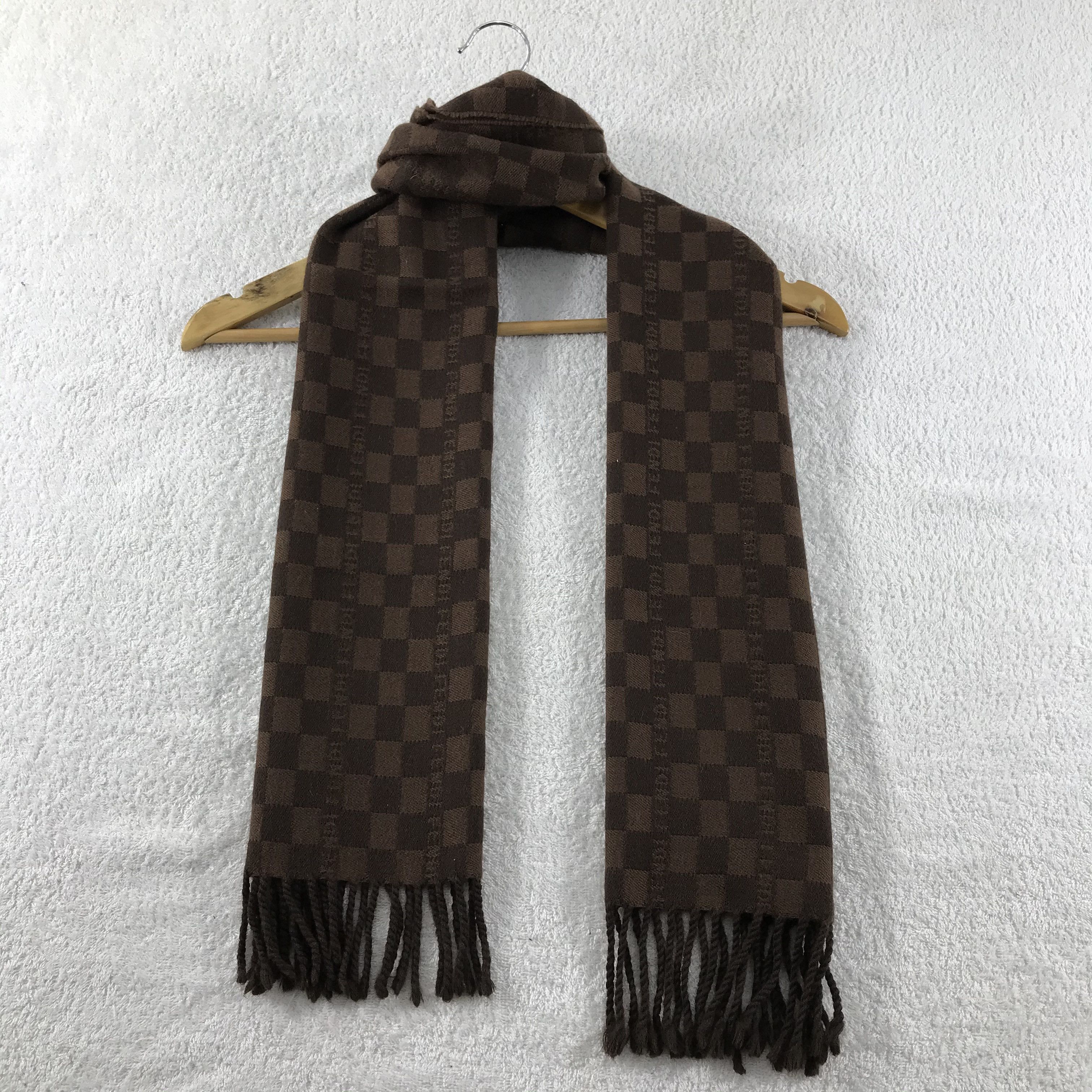 Japanese Brand Vintage Fendi Roma Scarf Check Muffler Wool Scarves Size ONE SIZE - 2 Thumbnail