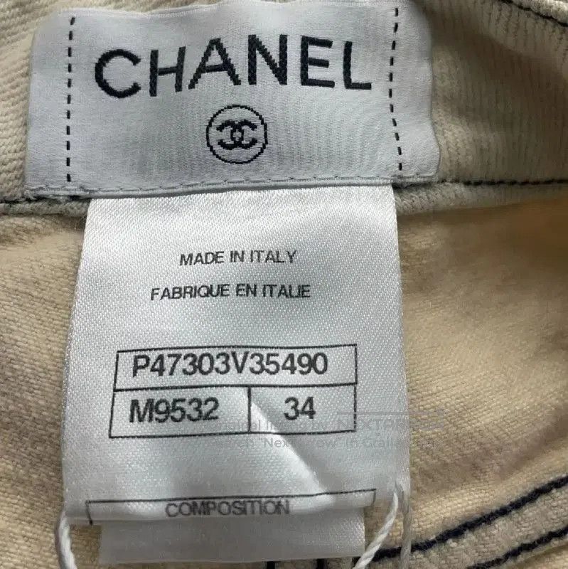 Chanel Chanel White Cotton Women's Jeans . Size 23" - 3 Thumbnail