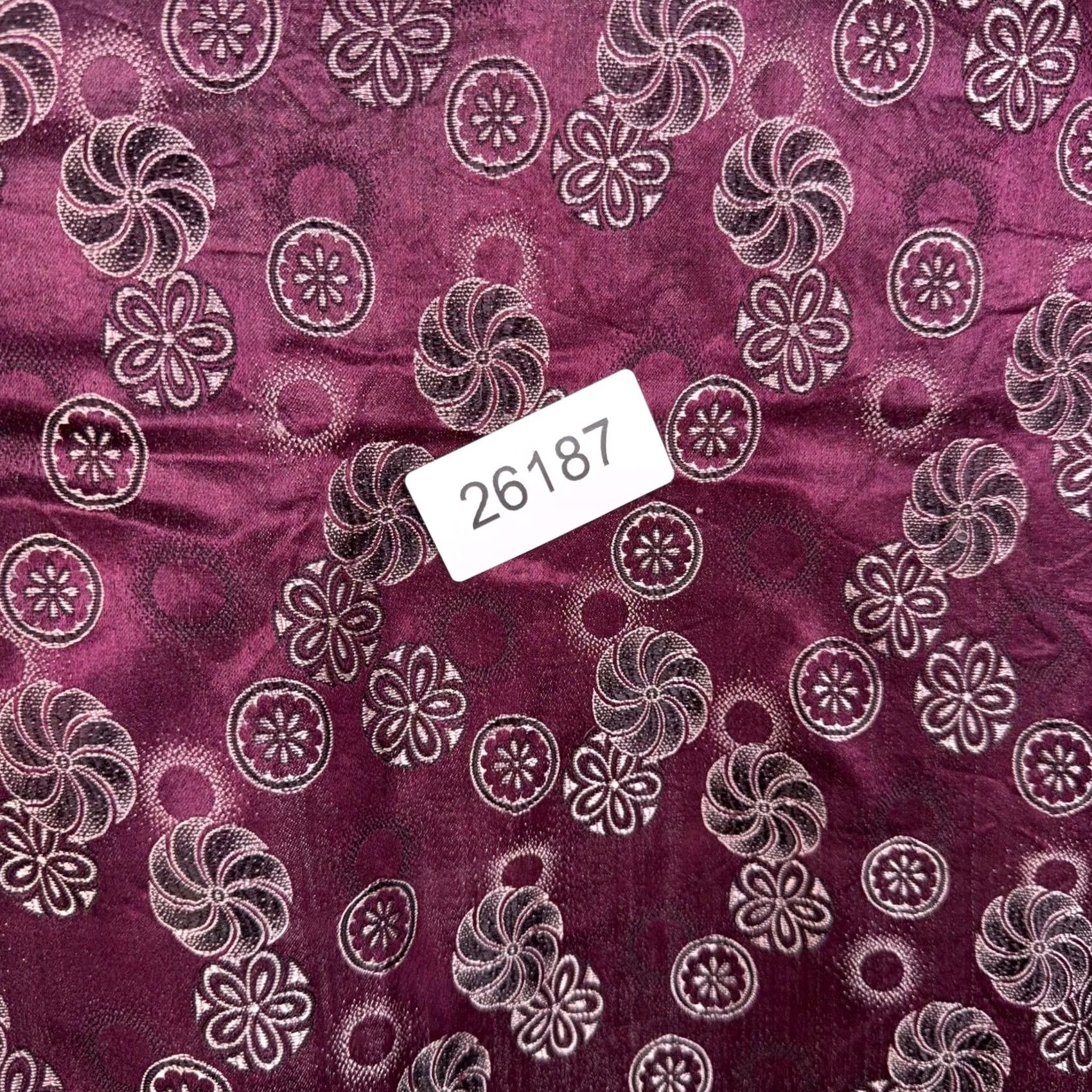 Vintage VINTAGE Satin Robe Womens Medium Purple Floral Kimono Tassel Belted Lounge Asian Size ONE SIZE - 8 Thumbnail