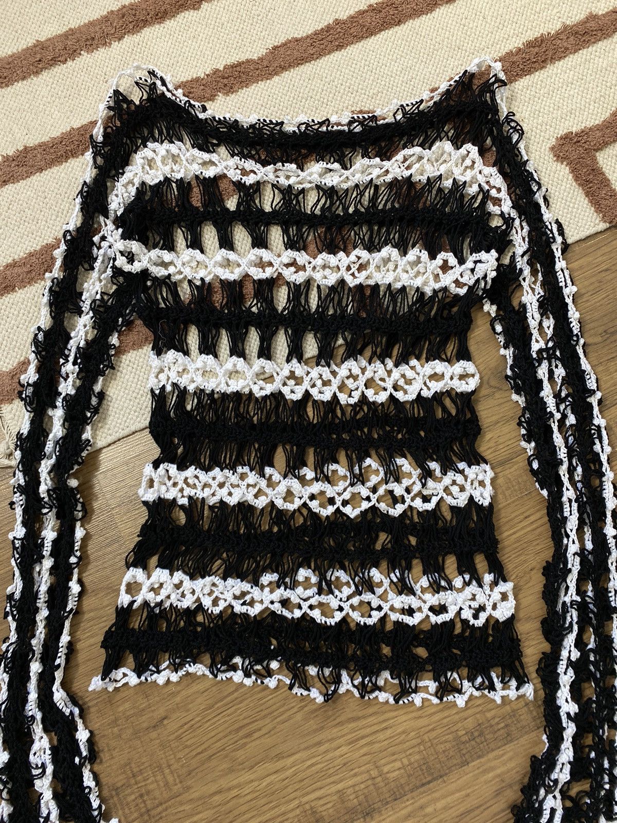 Vintage VINTAGE MESH KNITED WMNS LONGSLEEVE Size ONE SIZE - 3 Thumbnail