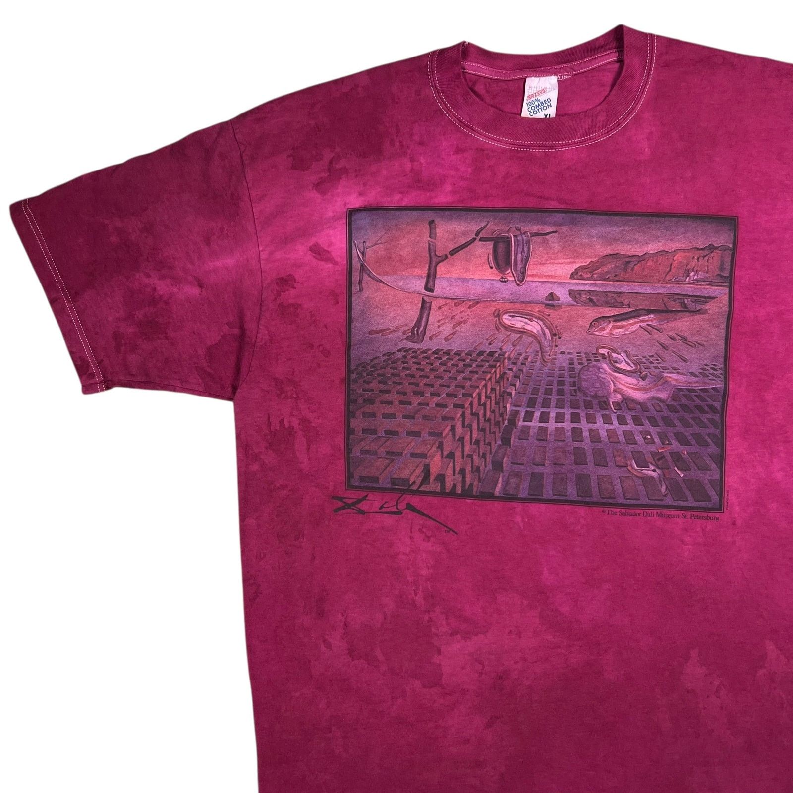Jerzees × Vintage 90s Salvador Dali Disintegration Persistence Memory dye tee Size US XL / EU 56 / 4 - 4 Thumbnail