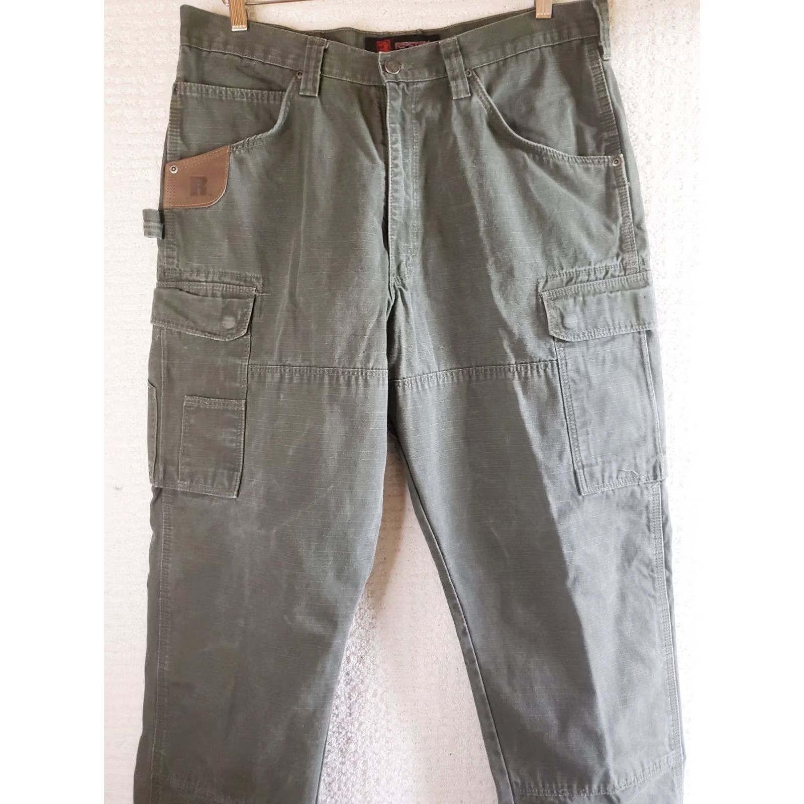 Wrangler Wrangler Riggs Workwear Pants Men's Green 36x34 Double Knee RipStop 3W060LD Size US 36 / EU 52 - 2 Thumbnail