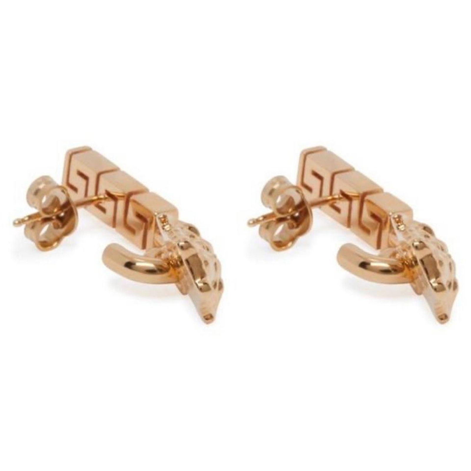 Versace Medusa Greca logo gold tone earrings Size ONE SIZE - 4 Thumbnail