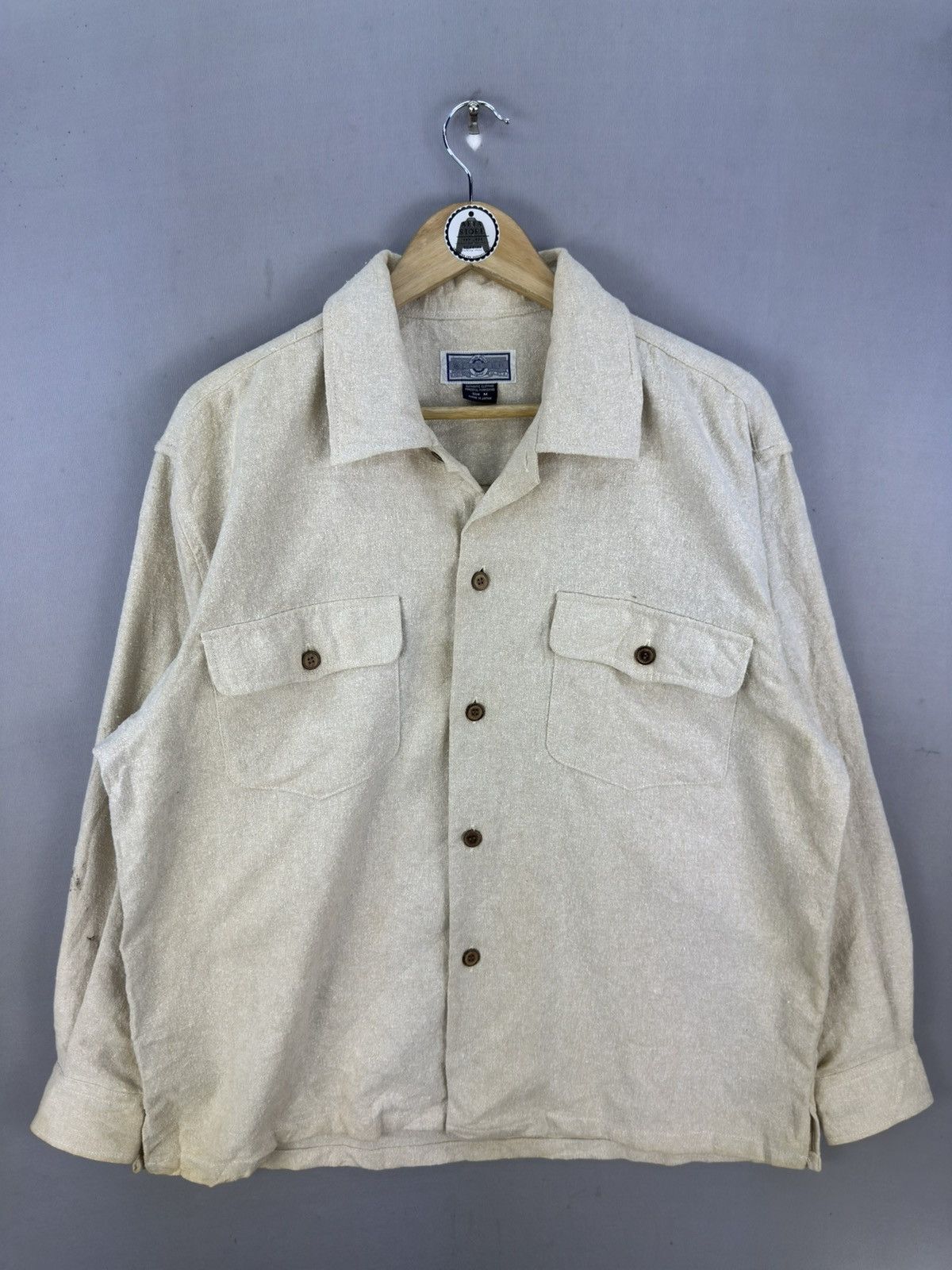 Japanese Brand Recipro Double Pocket Flannel Shirt Button Up Size US XL / EU 56 / 4 - 1 Thumbnail