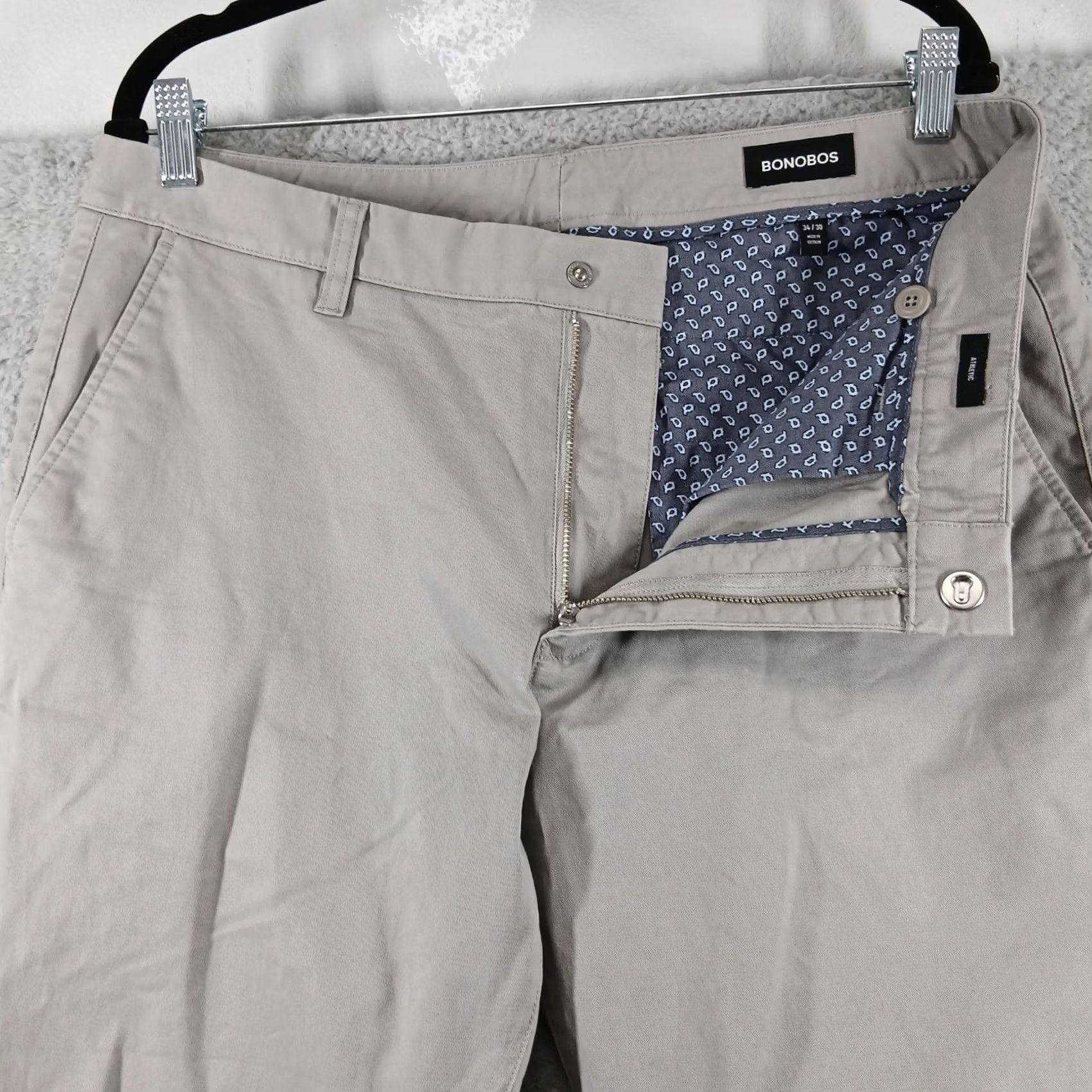 Bonobos Bonobos Chino Pants 34x30 Tan Beige Flat Front Pre-owned Slim Athletic Size US 34 / EU 50 - 7 Thumbnail