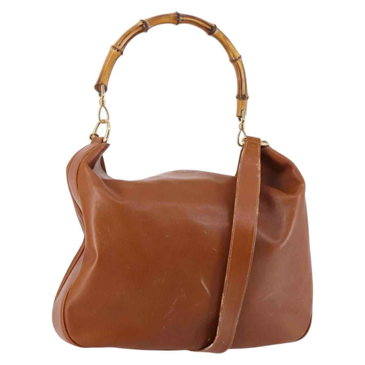 Gucci GUCCI Bamboo Shoulder Bag Leather Brown Gold 001 1781 001 Size ONE SIZE - 1 Thumbnail