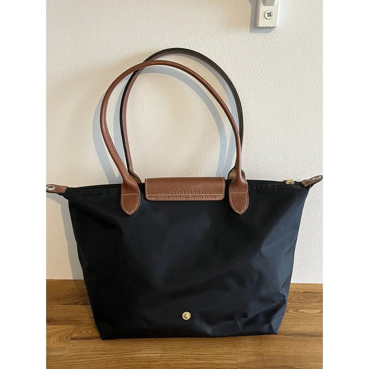 Longchamp Longchamp Pliage Handbag Leather Size ONE SIZE - 1 Thumbnail