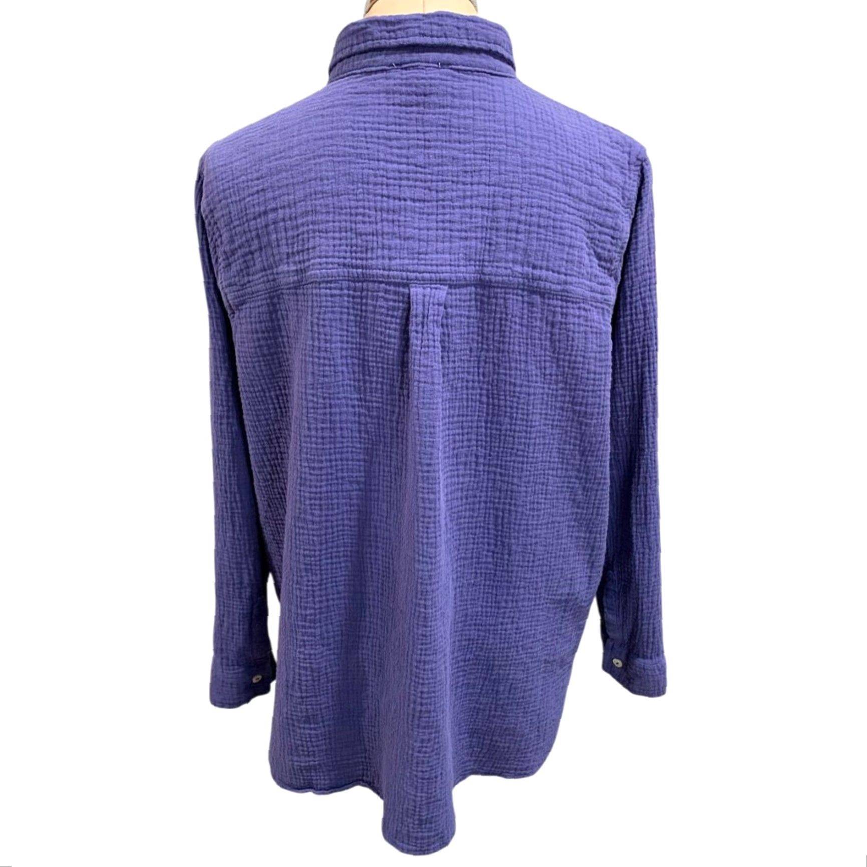 Jessica Simpson Jessica Simpson Button Up Shirt Purple Textured XL Womens Size XL / US 12-14 / IT 48-50 - 6 Thumbnail