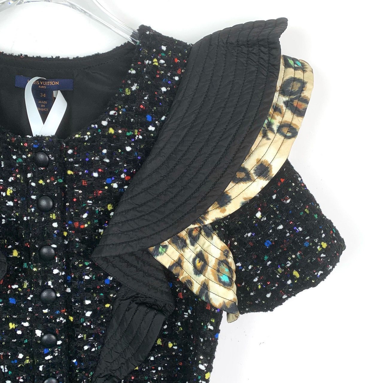 Louis Vuitton Louis Vuitton Heavy-duty Ruffled Short Sleeve Dress K26WX Size XXS / US 00 / IT 34 - 3 Thumbnail