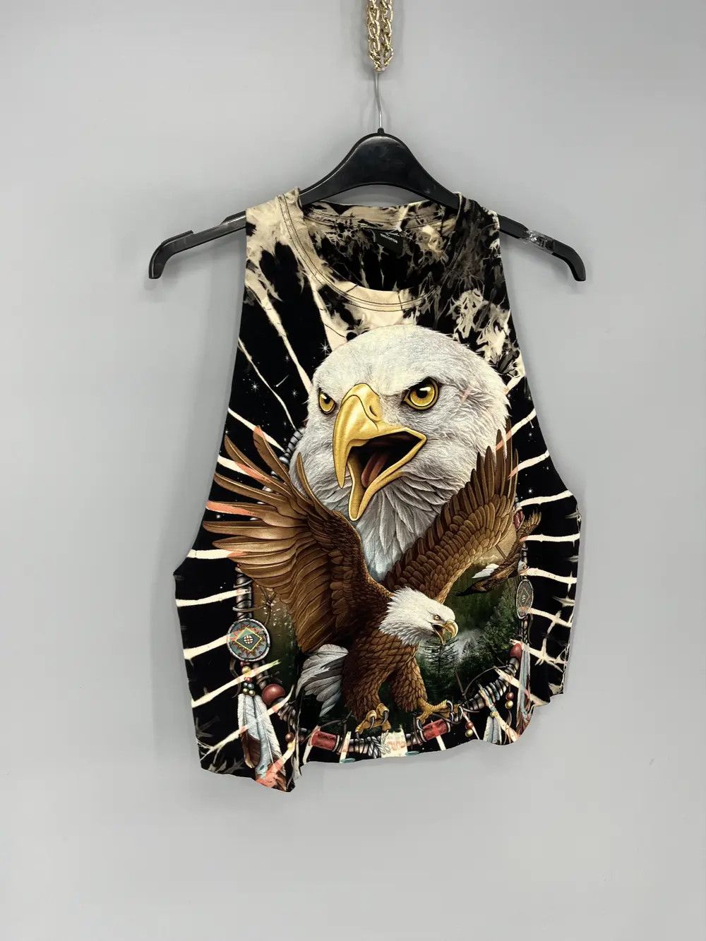 Band Tees × Vintage Cool T-shirt with eagle neon print in Harley style Size US L / EU 52-54 / 3 - 2 Thumbnail
