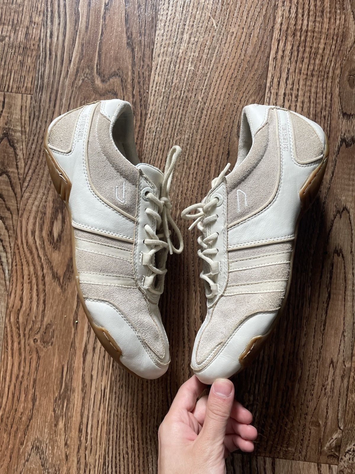 Diesel 💥Rare! Vintage Diesel Low Top Design Suede Sneakers Size US 7 / IT 37 - 3 Thumbnail