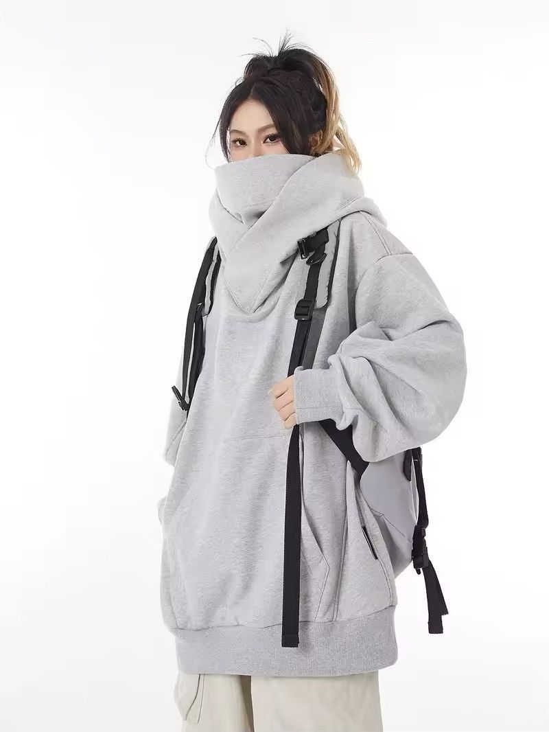 Japanese Brand Solid Color Ninja Turtleneck Hoodie Size US L / EU 52-54 / 3 - 3 Thumbnail