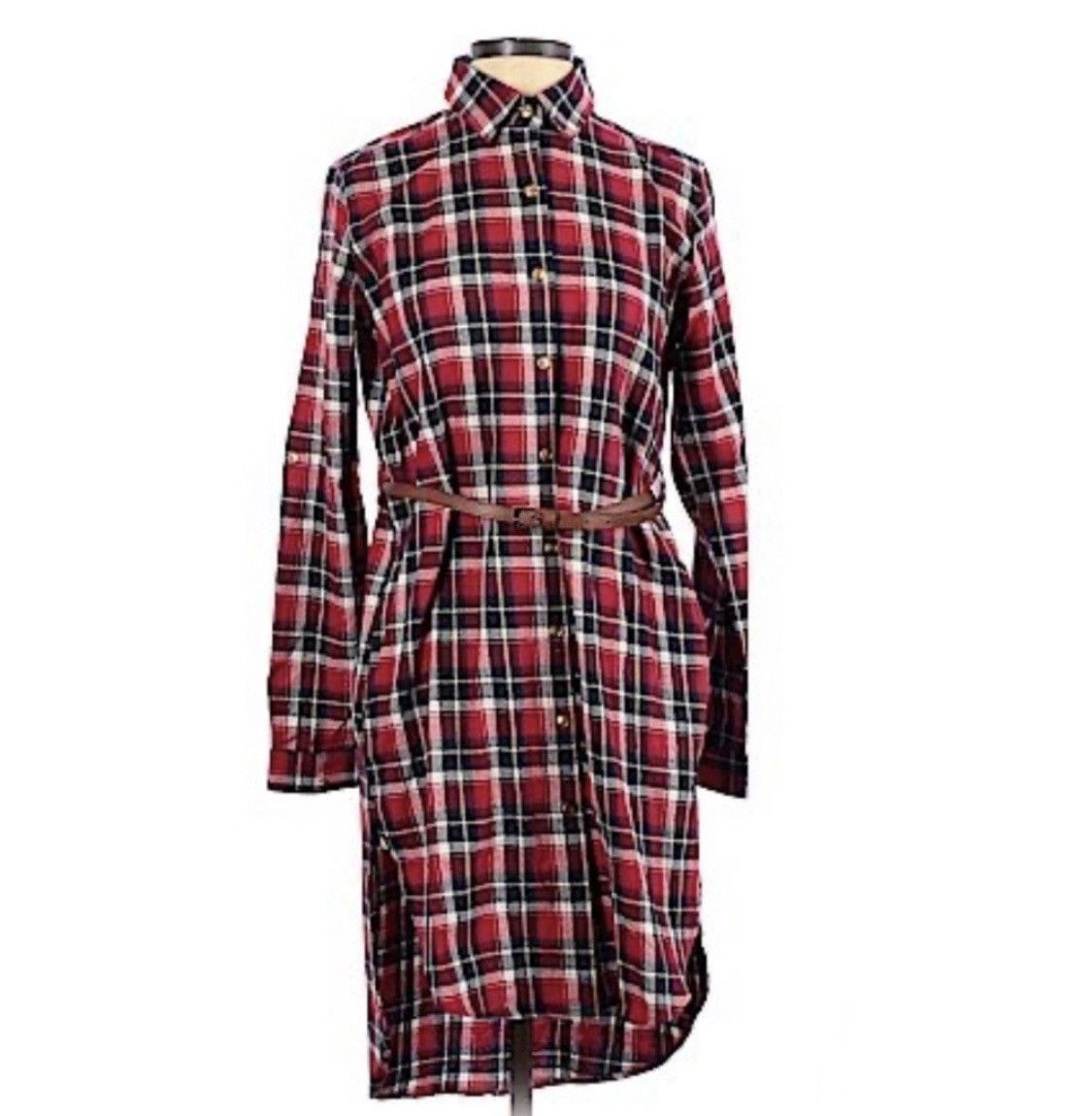 Other PLAID BUTTON DOWN SHIRT DRESS & REMOVABLE BELT Size S / US 4 / IT 40 - 1 Thumbnail