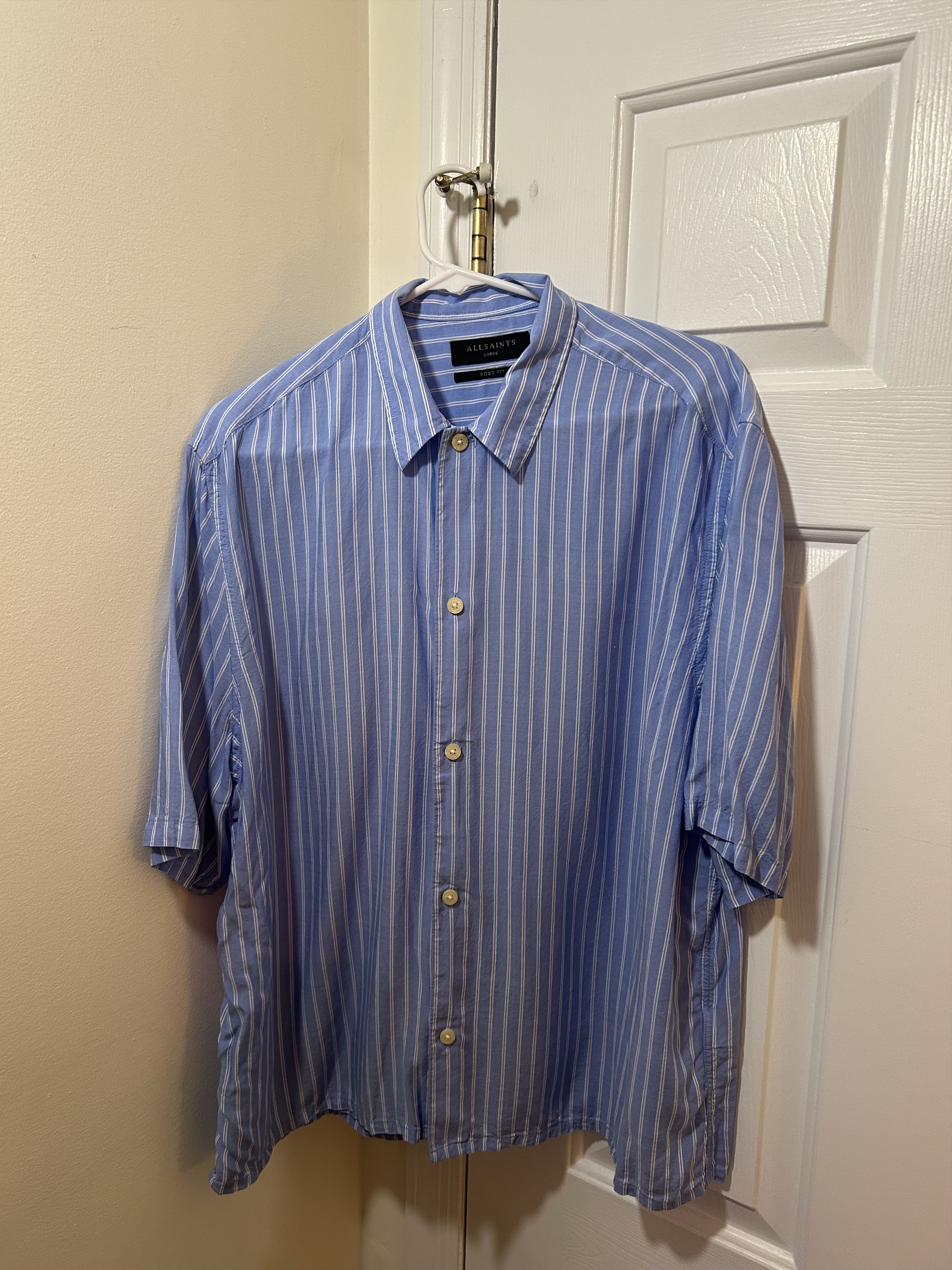 Allsaints All Saints Striped Summer Button Up Size US L / EU 52-54 / 3 - 1 Thumbnail