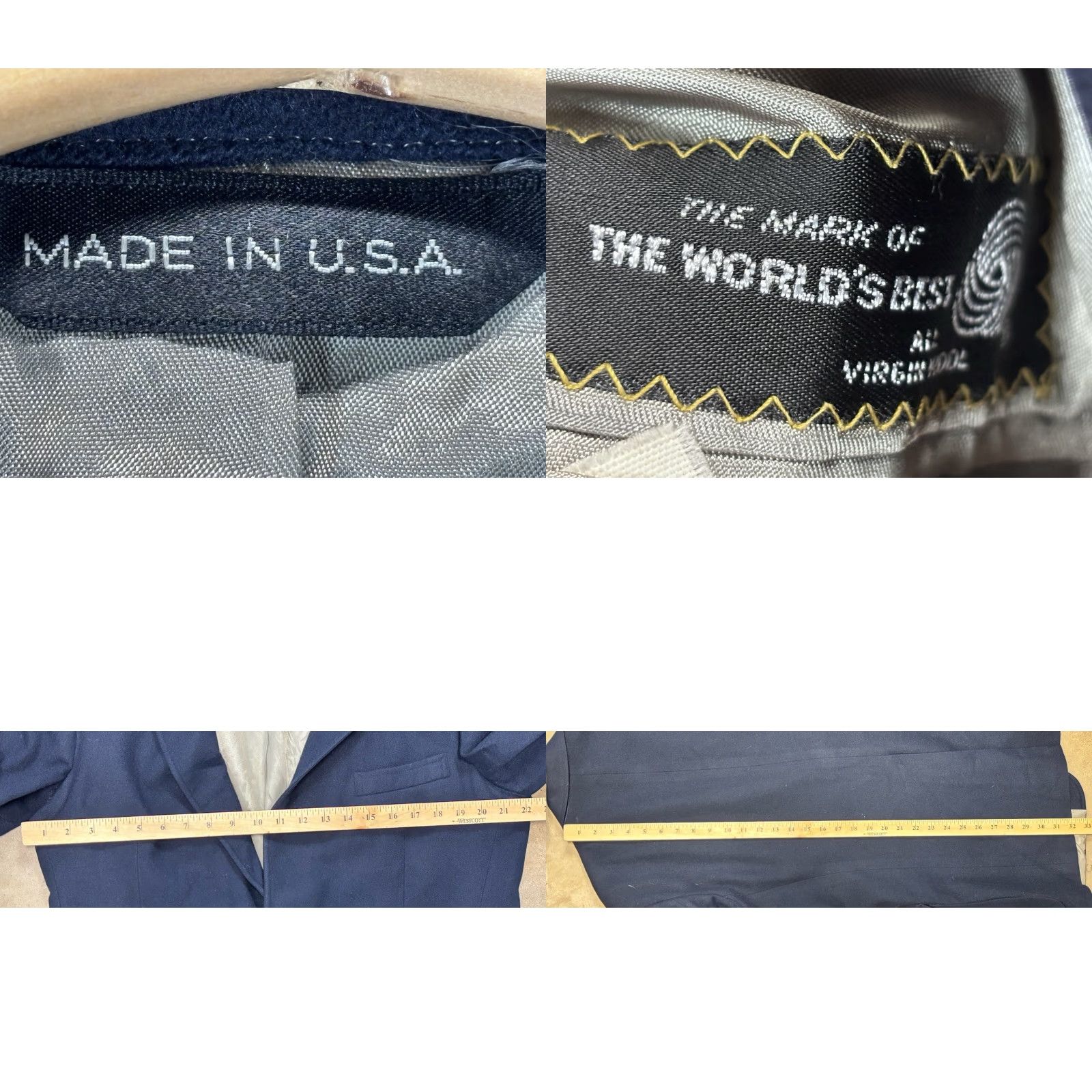 Vintage VINTAGE Ralph Lauren Polo University Blazer Wool Sport Coat Jacket Men’s 44 Navy Solid University Theme 2-Button 32" Regular Large Size US XXL / EU 58 / 5 - 8 Thumbnail