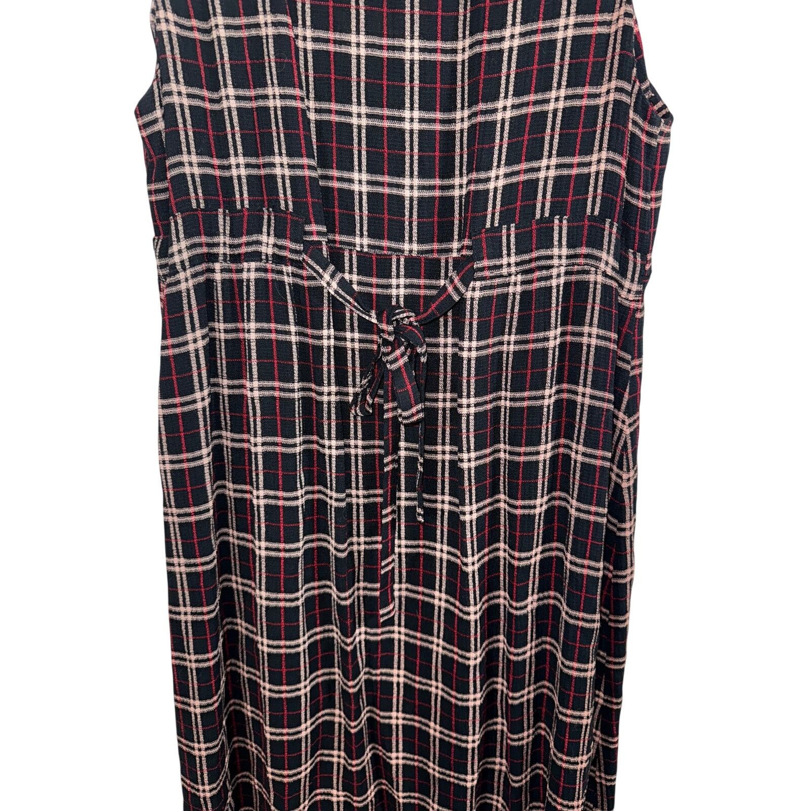 Vintage 90s Talbots Dress 10P NOS Womens Dress Midi Plaid Overall Size L / US 10 / IT 46 - 3 Thumbnail