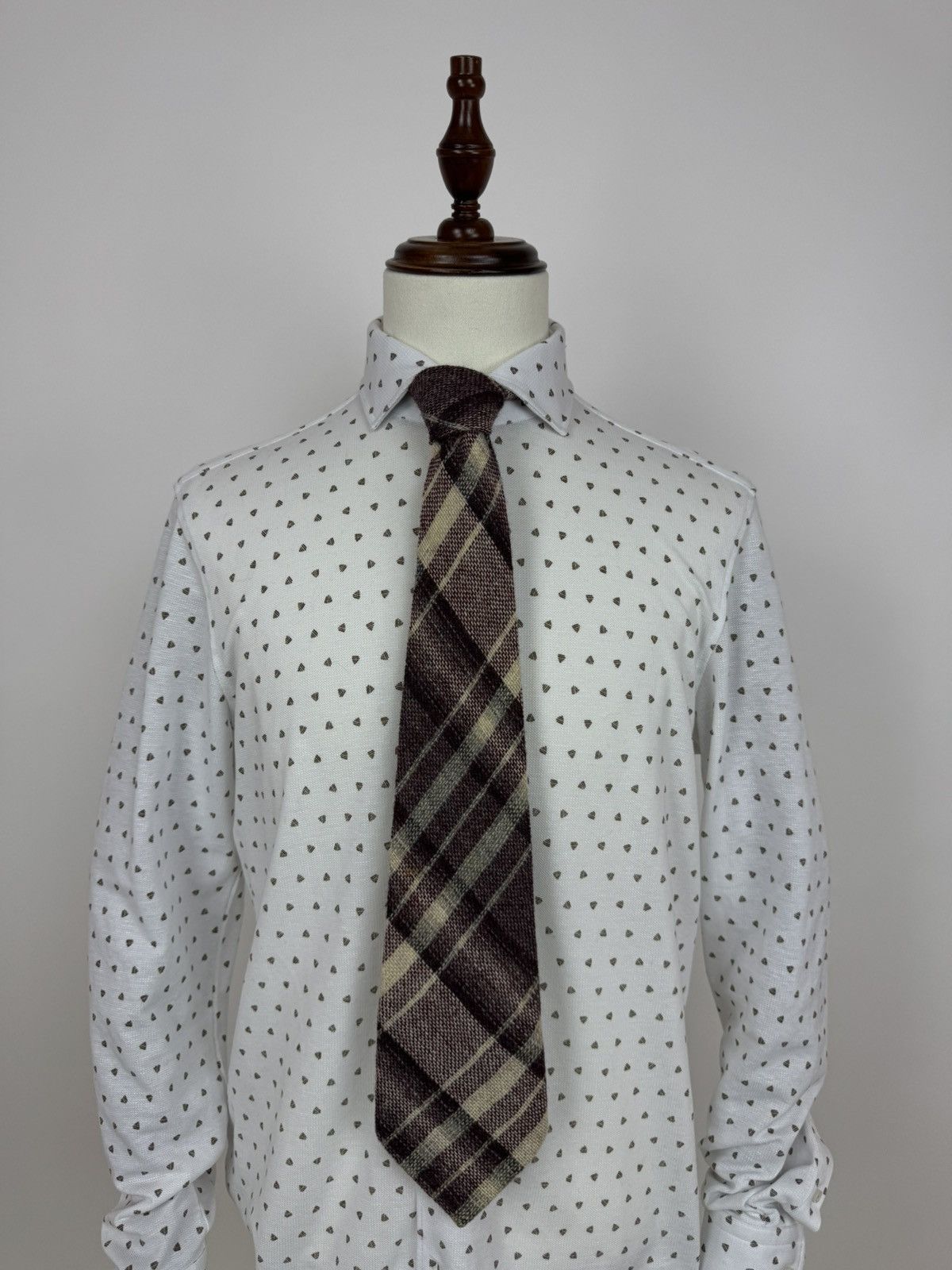 Saint Michael St. Michael Vintage wool plaid ties checkered tie knitted Size ONE SIZE - 4 Thumbnail