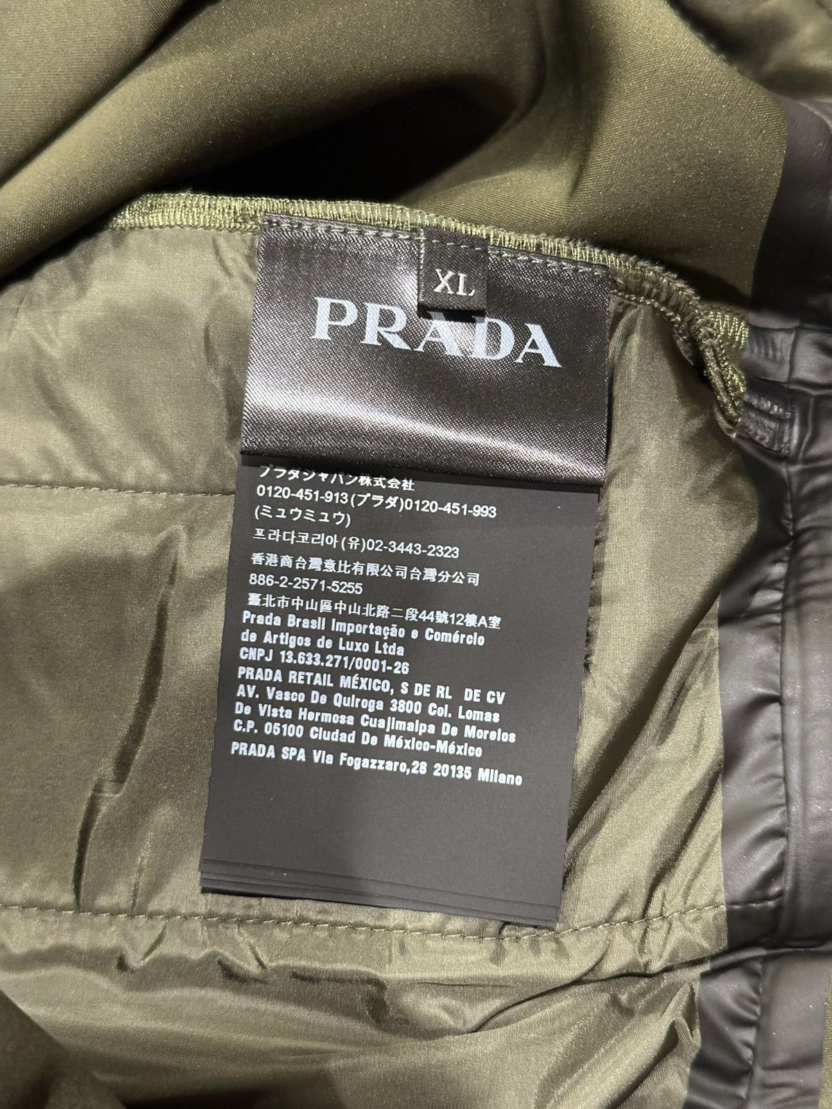 Prada Prada Neoprene Linea Rossa Logo Tech Olive Track Jogger Pant Size US 36 / EU 52 - 9 Thumbnail