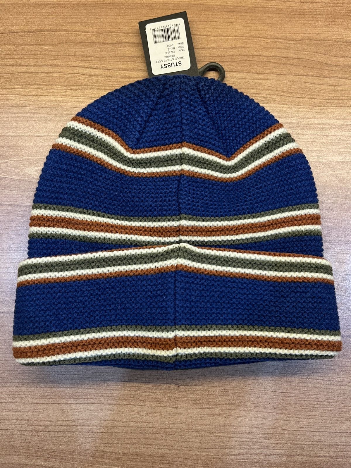 Stussy Stussy Triple Stripe Cuff Beanie Hat Size ONE SIZE - 3 Thumbnail