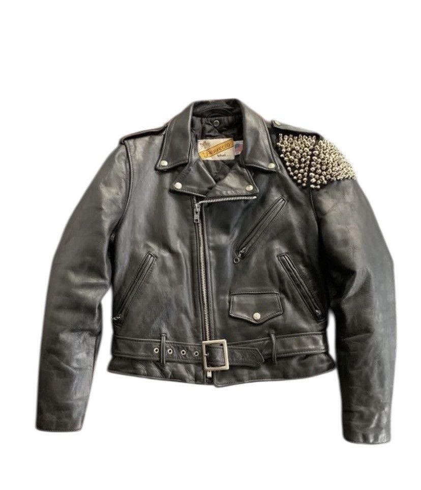 Schott Schott studded punk leather jacket Size US M / EU 48-50 / 2 - 2 Thumbnail