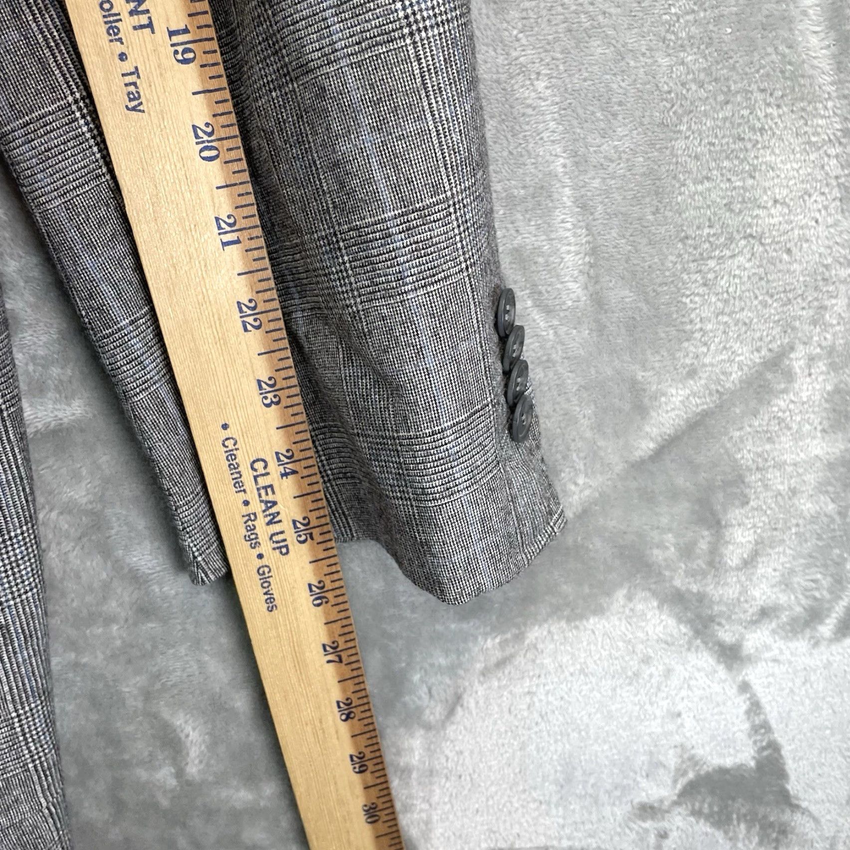 Suitsupply Suitsupply Blazer Men 54 Suit Jacket Sport Coat Plaid Wool Gray Notch 2-Button 4-Button Surgeon Cuffs Double-Vented Regular Size 54R - 7 Thumbnail