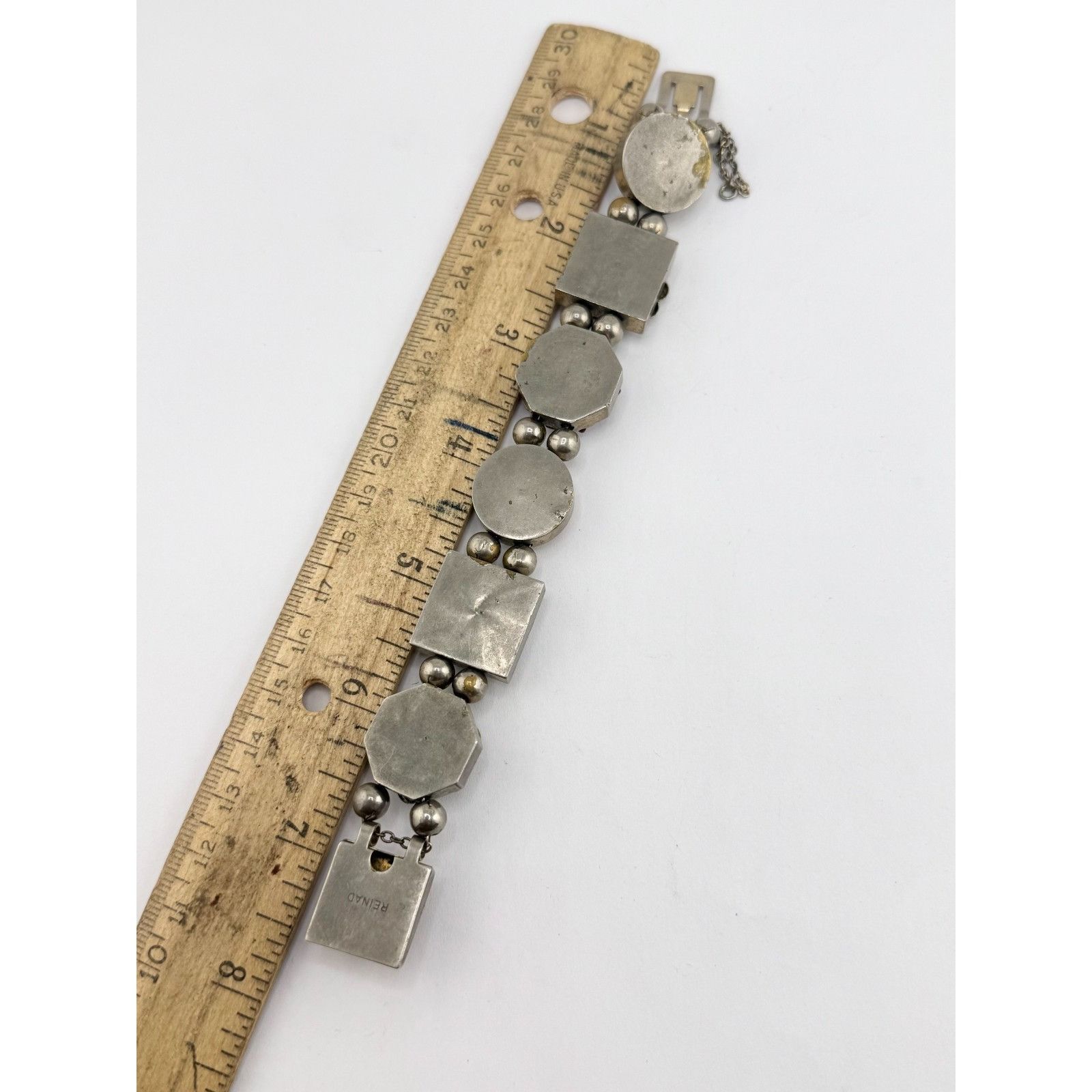 Vintage REINAD Slide Charm Bracelet Vintage Victorian Revival Size ONE SIZE - 7 Thumbnail