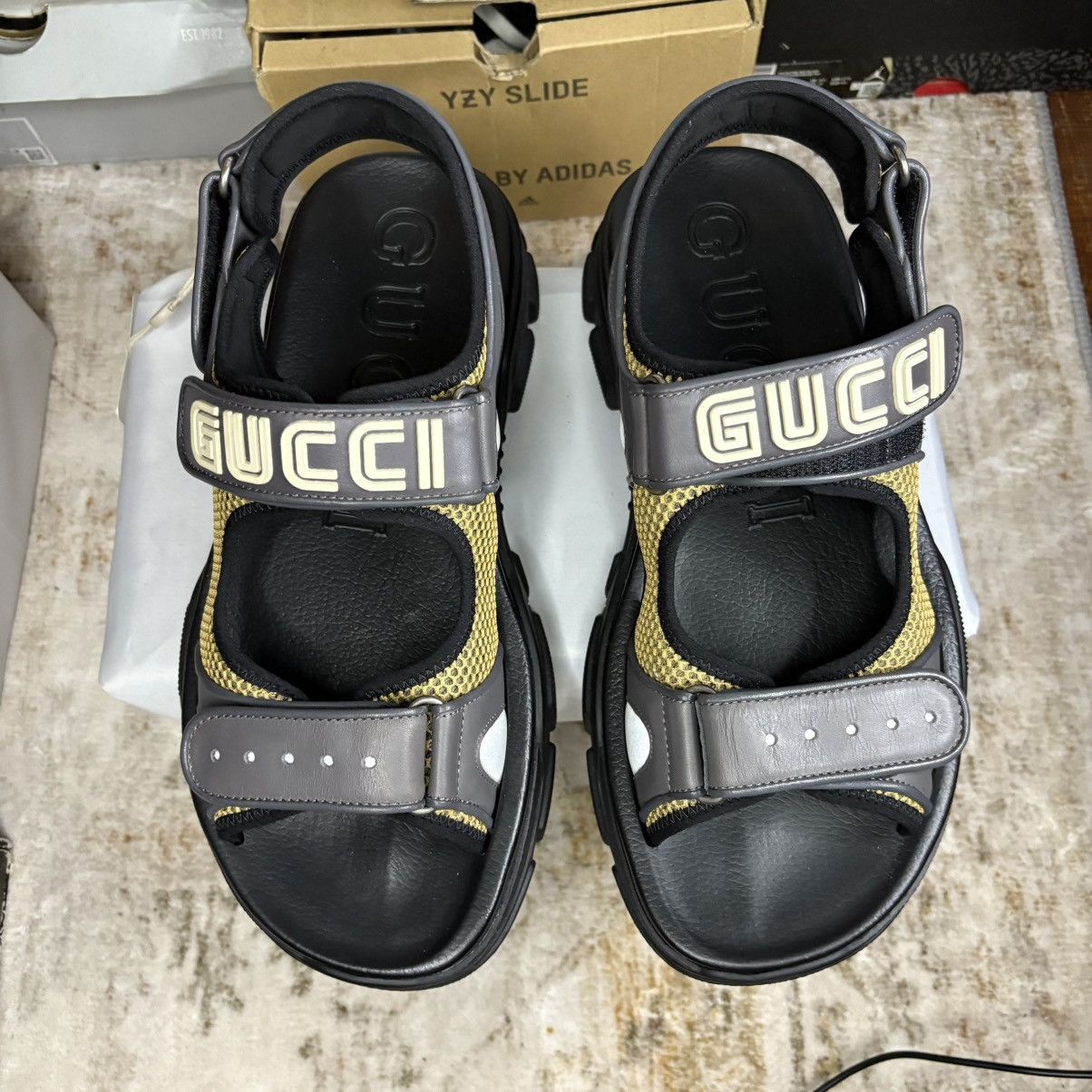 Gucci Size 9 - GUCCI SEGA Sandals Black Bronw 546064 DIR10 1265 Size US 9 / EU 42 - 5 Thumbnail