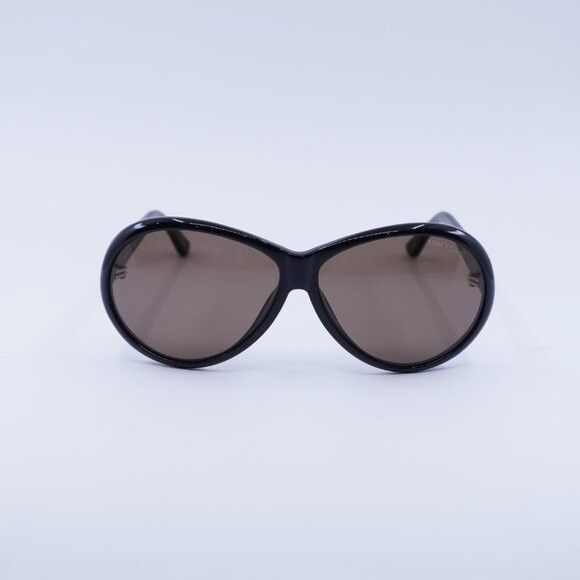 Tom Ford Tom Ford Geraldine TF0202 01J Sunglasses Black Oval Frame Size ONE SIZE - 2 Thumbnail