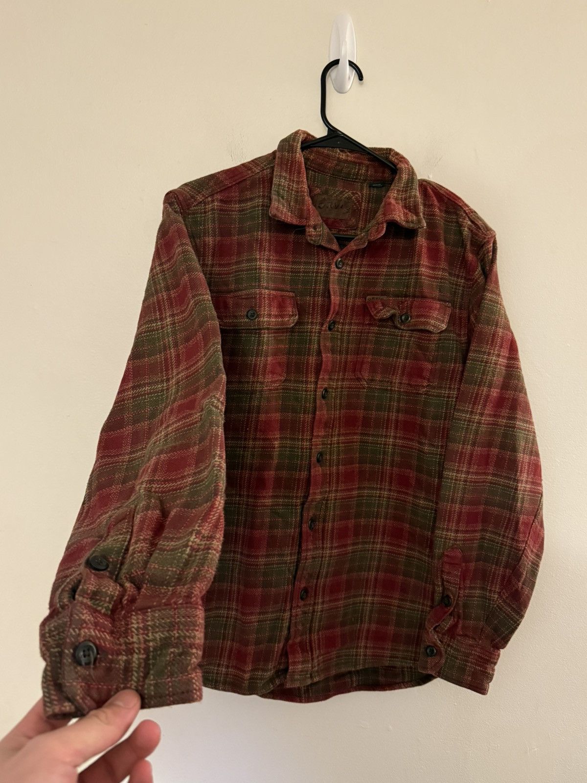 Vintage (XL) BEAUTIFUL FADED VINTAGE Red Flannel Button Up Shirt Size US XL / EU 56 / 4 - 1 Thumbnail