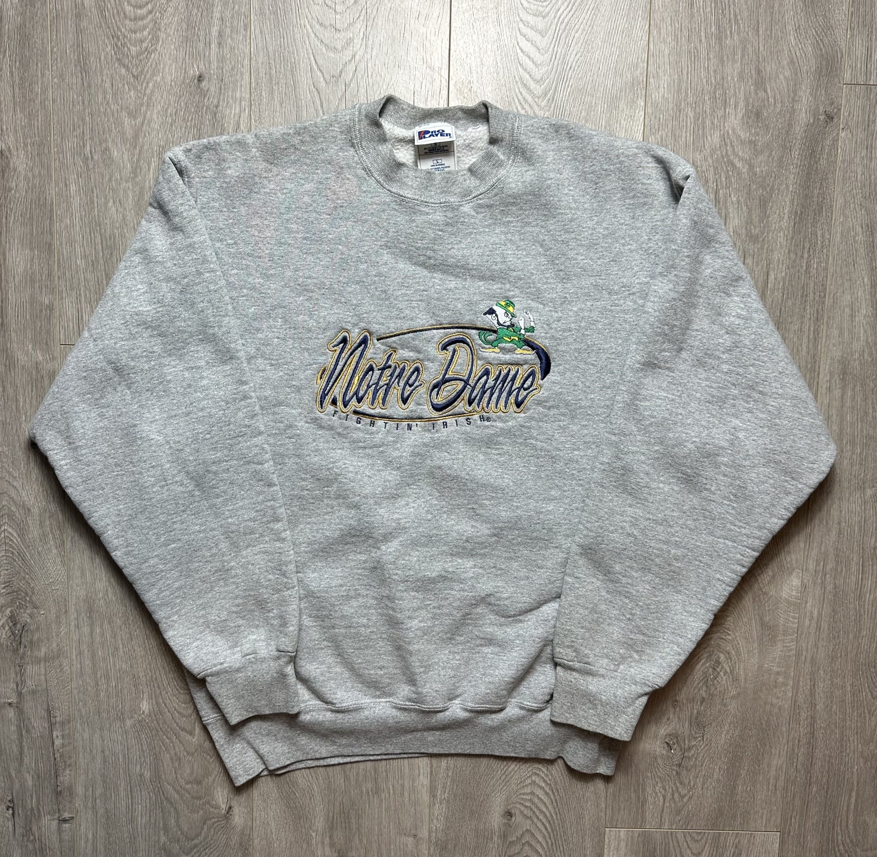 Vintage Vintage 90s University of Notre Dame Crewneck Sweatshirt Grailed