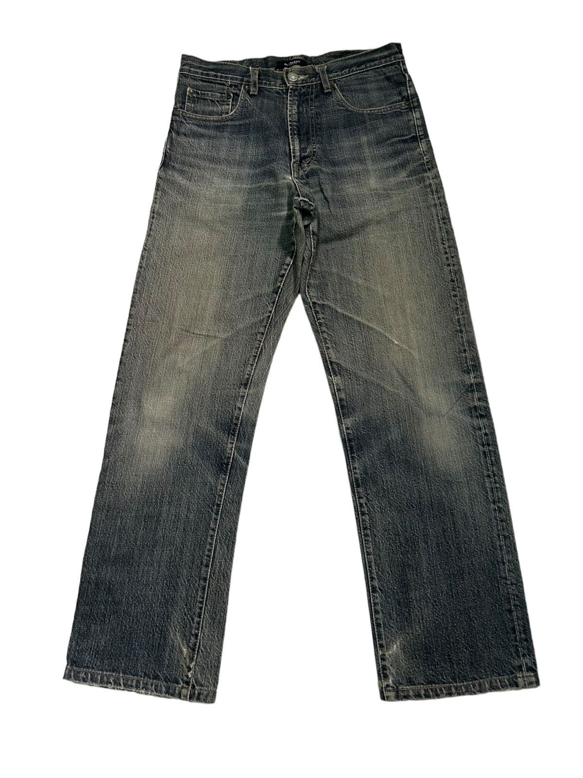 Burberry Vtg BURBERRY LONDON Distressed Denim ☠️ Size US 29 - 2 Thumbnail
