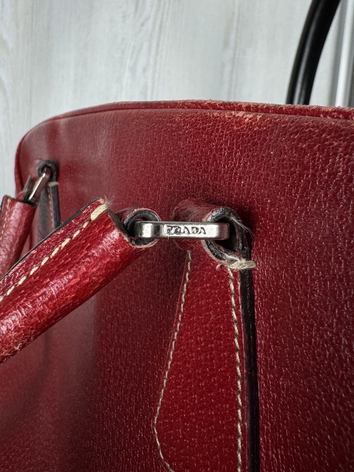 Prada Prada Saffiano Red leather handbag Size ONE SIZE - 15 Thumbnail
