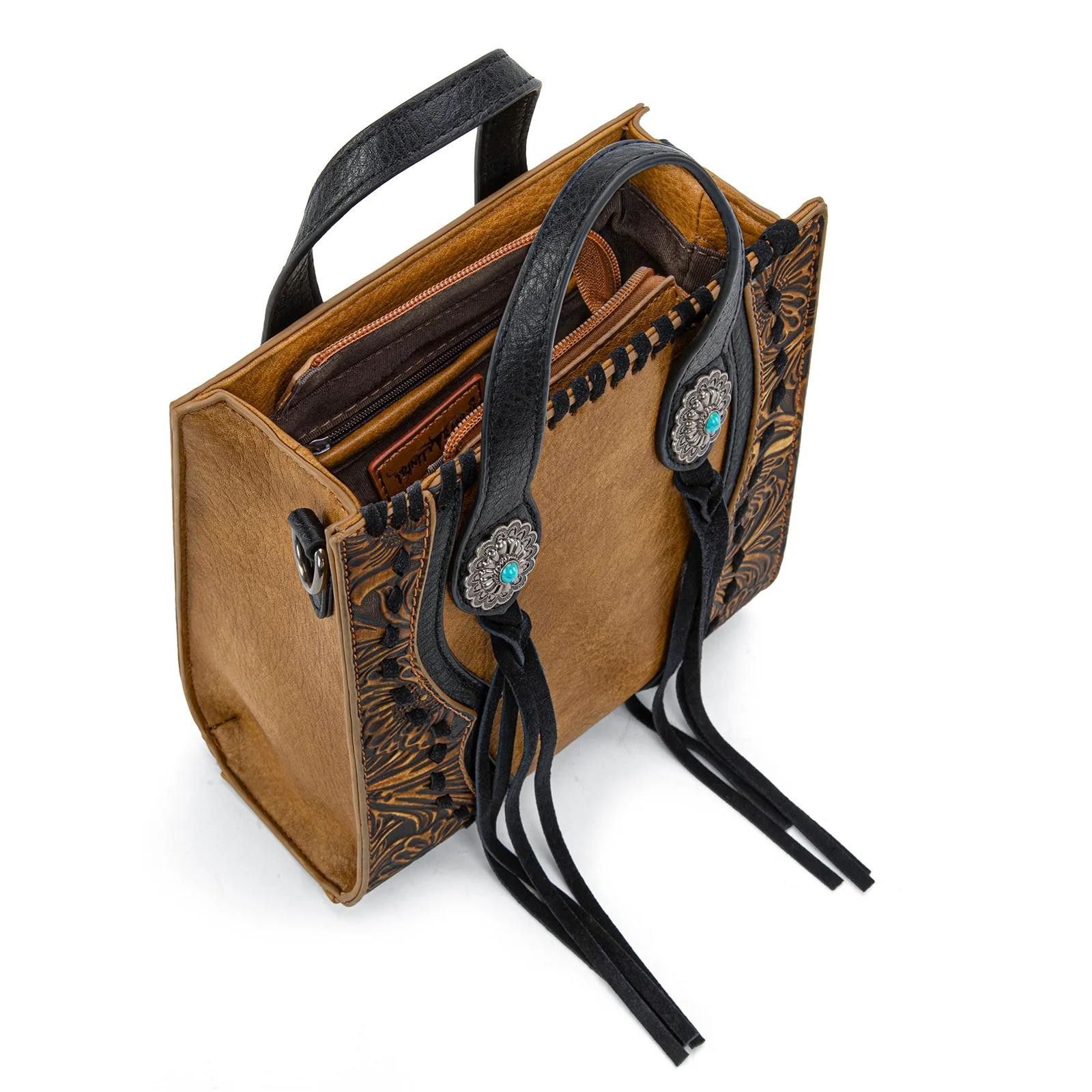 Designer Trinity Ranch Stylish Western Handbag with Fringe Detail Size ONE SIZE - 3 Thumbnail