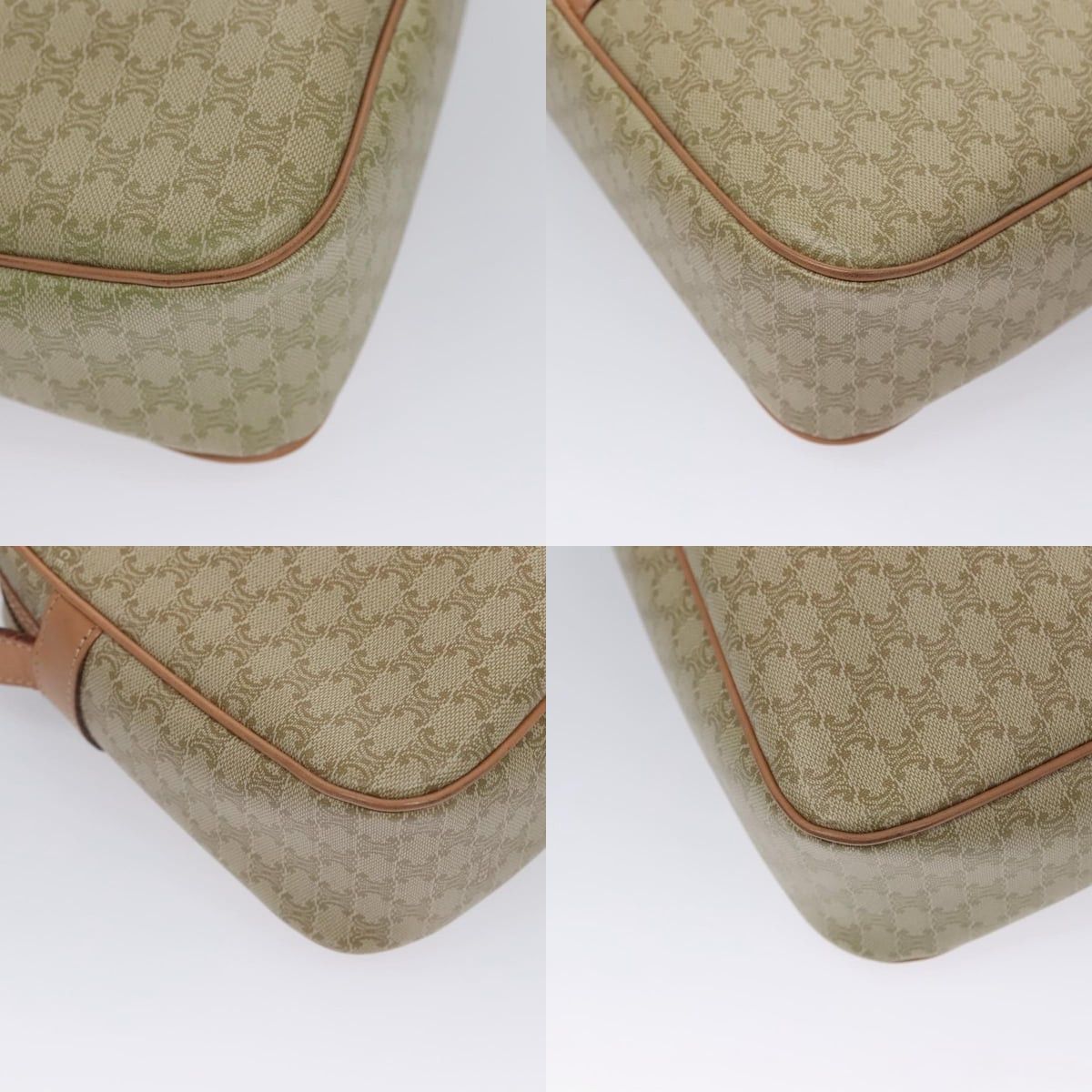Celine CELINE Macadam Canvas Shoulder Bag Beige Gold Size ONE SIZE - 10 Thumbnail