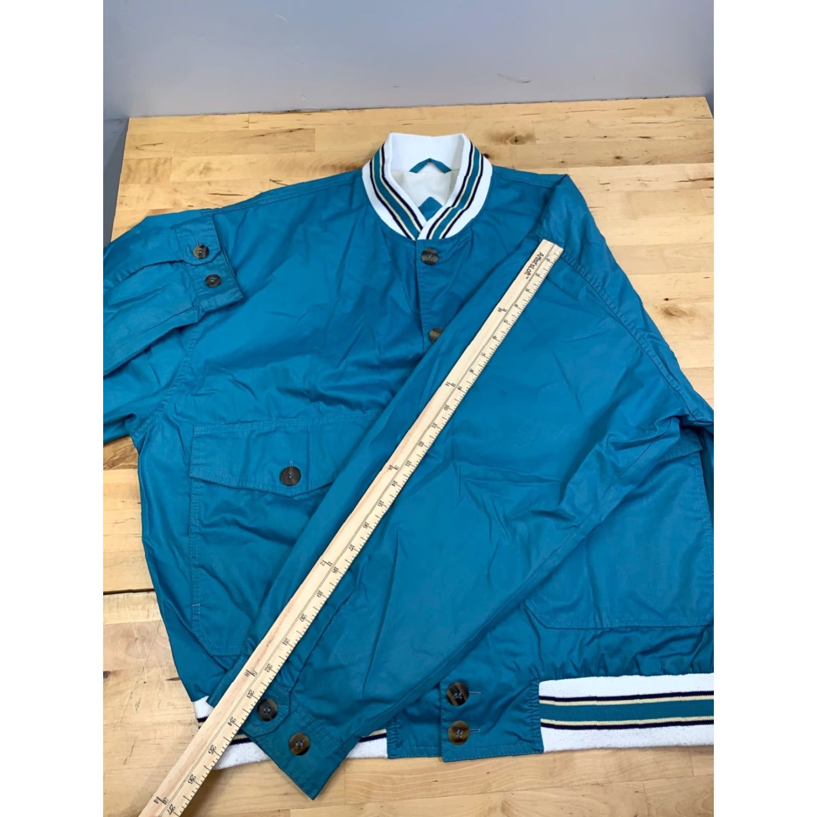 Altea Vintage Bomber Jacket L Teal Pockets Casual Mens Size US L / EU 52-54 / 3 - 6 Thumbnail