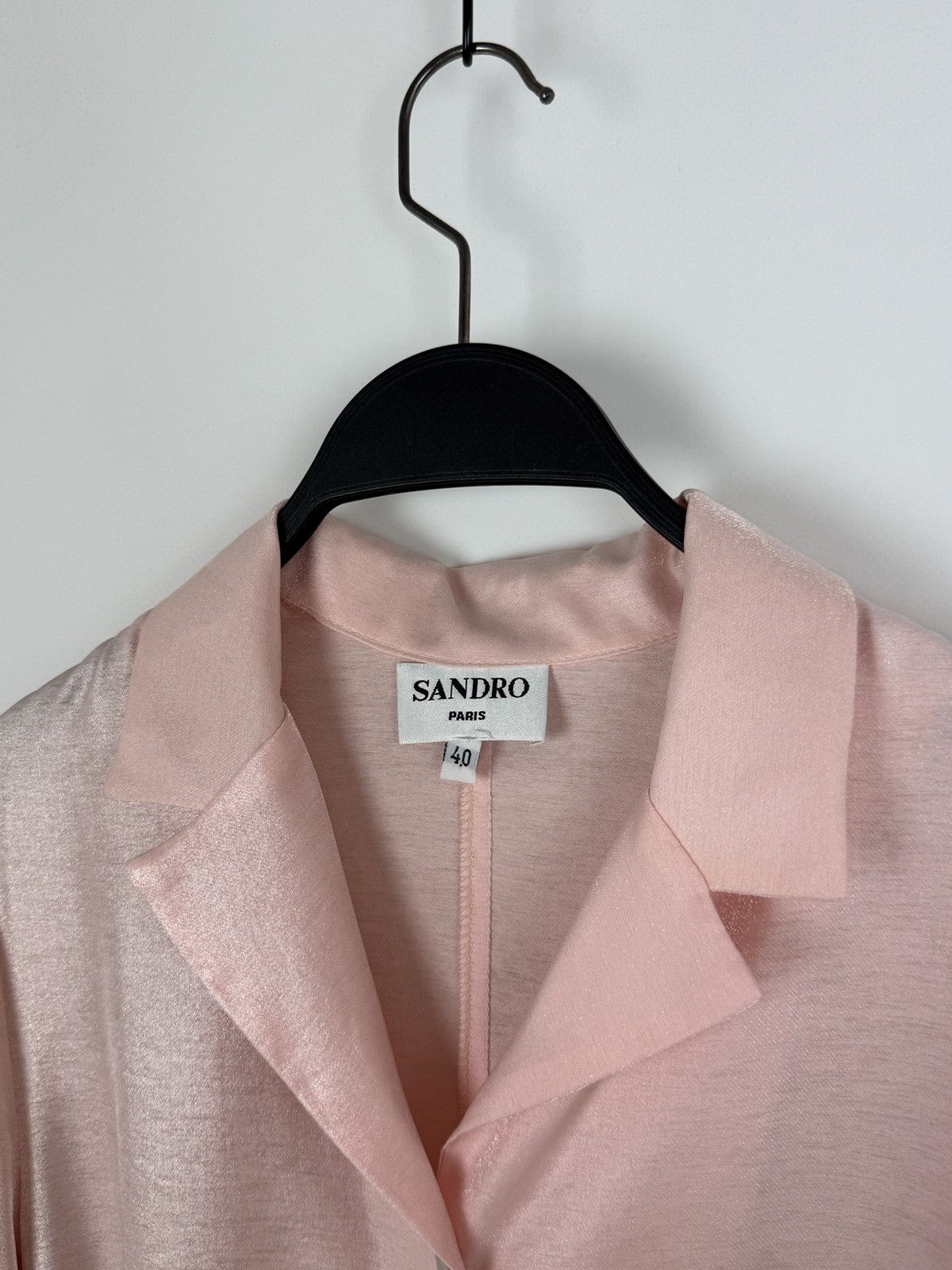 Sandro 1990’s Vintage Sandro Paris Baby Pink Button Sleep Dress 40 Size M / US 6-8 / IT 42-44 - 4 Thumbnail